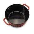 Oala din fonta emailata cu capac HAUSBERG HB-H746, capacitate 5L, diametru 26 cm, adancime 11 cm, interior antiaderent, Rosu