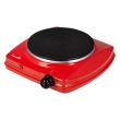 Plita electrica Hausberg HB-519RS, Rosu, 1 arzator, Putere 1500W, Termostat