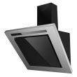 Декоративен аспиратор за вграждане Hausberg HB-1255, Всмукателна мощност 650 m3/h, 1 мотор, 60 см, Алуминиев филтър, Черен/Сребрист