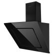 Hausberg HB-1290 декоративен аспиратор за вграждане, абсорбираща мощност 600 mc/h, 60 см, сензорно управление, алуминиев филтър, черен