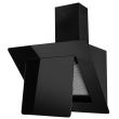 Hausberg HB-1290 декоративен аспиратор за вграждане, абсорбираща мощност 600 mc/h, 60 см, сензорно управление, алуминиев филтър, черен