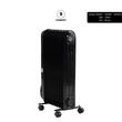 Calorifer electric cu ulei HAUSBERG HB-8915, 3 trepte, 800-1200-2000 W, 9 elementi 110 mm x 580 mm, termostat reglabil, maner si rotite pentru o deplasare facila, indicator luminos functionare, negru