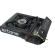 Aragaz portabil 2 in 1 camping Ertone ERT-MN232, Pentru butelie spray si standard, 2.2 kW, Aprindere piezo, Negru