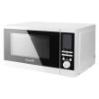 Cuptor cu microunde Hausberg HB-8007, 20 l, 800 W, Digital, Grill, Sistem siguranta pentru copii, Alb
