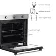 Pachet incorporabil Hausberg Cuptor electric HB-8053IN, Clasa A, 71L, 2225W, Negru/Inox, Plita Incorporabila HB-555, 4 arzatoare, Gaz, Inox, Hota incorporabila decorativa HB-1220, Putere de absorbtie 450 m3/h, 2 motoare, 60 cm, Inox