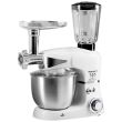 Robot de bucatarie multifunctional All-in-one Hausberg HB-7605AB, 1000 W, mixer/blender/tocat carne, Alb