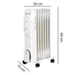 Calorifer electric Hausberg HB-8900AB, 1500 W, 7 elementi, 3 nivele de putere, termostat reglabil