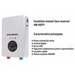 Incalzitor instant fara rezervor Hausberg HB-0071, putere max 5500W 220v, panoul frontal din sticla, control digital, Alb