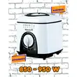 Friteuza Hausberg HB 1320NG, 850W - 950 W, 1 L, Alb/Negru