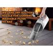 Ръчна прахосмукачка HAUSBERG HB-2035, без торба, мокро и сухо засмукване, миещ се филтър, 0.45 литра, мощност на мотора 75W DC, накрайник за ъгли, Li-Ion батерия 11.1 V