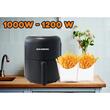 Friteuza cu aer cald HAUSBERG HB-2356, 1000-1200 W, 2.6 litri, temporizator 30 min, termostat reglabil 80 - 200 grade C, 5 programe gatit, protectie supraincalzire, Negru