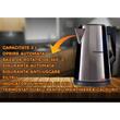 Cana electrica fierbator HAUSBERG HB-3620, 1800W, capacitate 2L, filtru, oprire automata, indicator luminos LED, termostat dublu, Inox