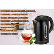 Fierbator apa electric HAUSBERG HB-3621NG, 1500 - 1800 W, 1.8 litri, rezervor de apa din otel inoxidabil, oprire automata la fierbere, rotire la 360 grade, protectie la supraincalzire, baza detasabila, negru
