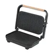 Sandwich-maker Grill HAUSBERG HB-632, 1100-1300 W, Panini, Placi nonaderente, Maner rece, Negru