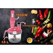Blender 4 in 1 Hausberg HB-7710RZ, capacitate bol 1.5 l, 1500 W, functie turbo, Roz