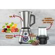 Блендер с мелница, Hausberg HB-7763, 600 W, съд от неръждаема стомана 1.5 L, две скорости с импулси