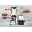 Blender, Hausberg HB-7764, doua viteze cu pulsatii, recipient sticla 1.8 L, 1200 W