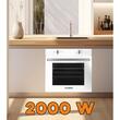 Cuptor incorporabil Hausberg HB-8051AB, Electric, Putere 2000 W, 76 l, 4 Functii, Clasa A, Alb