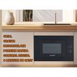 Cuptor cu microunde incorporabil Hausberg HB-8070NG, 25 l, Putere nominală de ieșire a cuptorului cu microunde: 900W, putere de intrare: 1400W, putere grătar: 1000W, Grill, Control digital, Negru