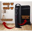 Calorifer electric cu ulei HAUSBERG HB-8945, o singura treapta de incalzire, 1000-1200 W, 9 elementi 110 mm x 330 mm, termostat reglabil, maner si rotite pentru o deplasare facila, indicator luminos functionare, negru