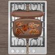 Tigaie Dubla Grill Hausberg HB-H1540PO, interior antiaderent, 36 cm, marmura, Portocaliu