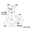 Декоративен аспиратор за вграждане Hausberg HB 1265, Всмукателна мощност 650 m3/h, 1 мотор, 60 см, Неръждаема стомана/Стъкло