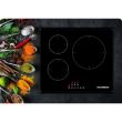 Plita incorporabila Hausberg HB1530, Electrica, Inductie, 3 zone de gatit, PowerBoost, 60 cm, Negru