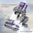 Aspirator UV antiacarieni cu afisaj digital multifunctional HAUSBERG HB-2022MV, 400-600W, sterilizare UV, ioni negativi, purificare cu ultrasunete, Mov-Gri