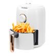 Friteuza cu aer cald HAUSBERG HB-2351, 1000-1200 W, 2.6 litri, temporizator 30 min, oprire automata, indicator luminos, termostat reglabil 80-200 grade C, protectie supraincalzire, picioare antiderapante, Alb
