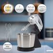 Mixer Cu Bol HAUSBERG HB-3551NG, 7 viteze, putere 250W, BOL DIN INOX DE 2L, Negru