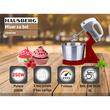 Mixer Cu Bol HAUSBERG HB-3551RS, 7 viteze, putere 250W, BOL DIN INOX DE 2L, Rosu