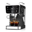 Espressor 2 in 1 HAUSBERG HB-3730IN, Hot & Cold, 20 bari, 1350 W, 1,5 L, Protectie la Supraincalzire si Suprapresiune, ERP, NTC, PID, Timer, Display, Spumare, Cafea macinata si capsule