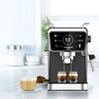 Espressor 2 in 1 HAUSBERG HB-3730IN, Hot & Cold, 20 bari, 1350 W, 1,5 L, Protectie la Supraincalzire si Suprapresiune, ERP, NTC, PID, Timer, Display, Spumare, Cafea macinata si capsule