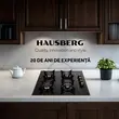 Plita Incorporabila Rustica Hausberg HB-575RST, 4 arzatoare, Gaz, 60 cm, Negru