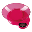 Cantar de bucatarie Hausberg HB-6015RZ, 3kg, cu Bol din Plastic, Roz