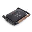 Sandwich-maker Grill HAUSBERG HB-632, 1100-1300 W, Panini, Placi nonaderente, Maner rece, Negru