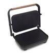 Sandwich-maker Grill HAUSBERG HB-632, 1100-1300 W, Panini, Placi nonaderente, Maner rece, Negru