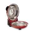 Cuptor special pentru pizza XL HAUSBERG HB-675RS cu suprafata de coacere din piatra, termoregulator pana la 405° C, Rosu