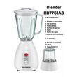 Blender HAUSBERG HB-7760AB, 350W, 1.5L, 3 trepte viteza, functie Pulse, zdrobire gheata, 4 lame detasabile, Alb