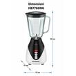Blender HAUSBERG HB-7760NG, 350W, 1.5L, 3 trepte viteza, functie Pulse, zdrobire gheata, 4 lame detasabile, Negru