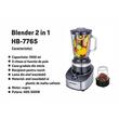 Blender 2 in 1 HAUSBERG HB-7765, 400-500W, 1.5 L, 3 viteze + Pulse, Negru-Inox