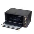 Cuptor electric Rustic HAUSBERG HB-8001RST, 1400W, 48l, Timer mecanic, Termostat reglabil, 4 nivele de inaltime a tavii, usa din sticla rezistenta la temperature ridicate, panou mecanic, Negru-Auriu