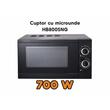 Cuptor cu microunde Hausberg HB8005NG, 20 L, 700 W - 1200W, Mecanic, Negru