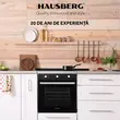 Cuptor incorporabil Hausberg HB-8053NG, Electric, Putere 2225 W, 71 l, 8 Functii, Ventilatie, Timer, Clasa A, Negru