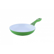 Tigaie ceramica Ertone ERT-MN 324 , maner silicon detasabil, dimensiune 24 cm , design ergonomic, eco cooking, Alb/Verde