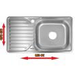 Chiuveta Freddo SN 9022, blat, anticalcar, cuva dreapta sau stanga, inox