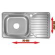 Chiuveta Freddo SN 9022, blat, anticalcar, cuva dreapta sau stanga, inox