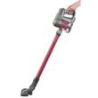Ръчна и вертикална прахосмукачка Hausberg HB-2028RS, 2 в 1, без торба, енергиен клас А, 2 скорости, многофункционална за офиса, колата, дома, автономност 30 мин., многоповърхностна, включени аксесоари, мултифункционална, лека, червена