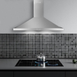Декоративен аспиратор за вграждане Hausberg HB-1360, Всмукателна мощност 650 m3/h, 1 мотор, 90 см, Неръждаема стомана