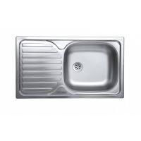 Chiuveta Sanitec ERT-C 408D, pentru blat, cuva dreapta, anticalcar, 76x43,5cm, Inox